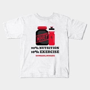 Workout Motivation | Nutrition Vs Exercise Kids T-Shirt